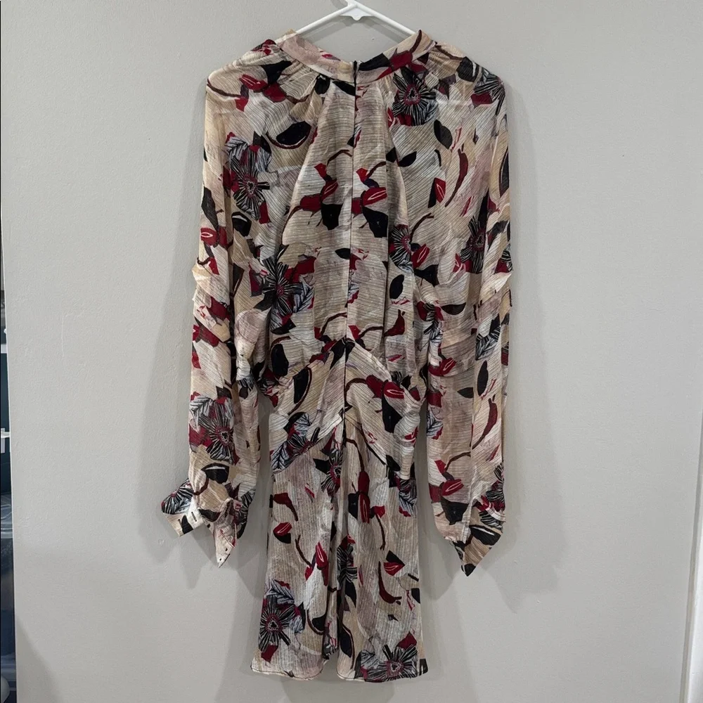 IRO Multicolor Darsa Silk blend Long Sleeve mini Dress